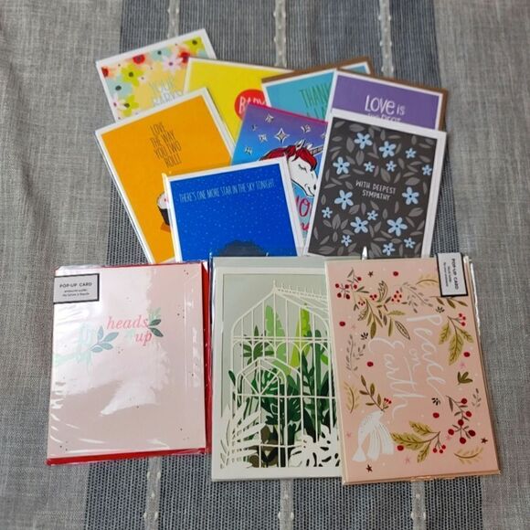 NEW- Bundle Of 11 Mixed Greeting Cards - Picture 1 of 10